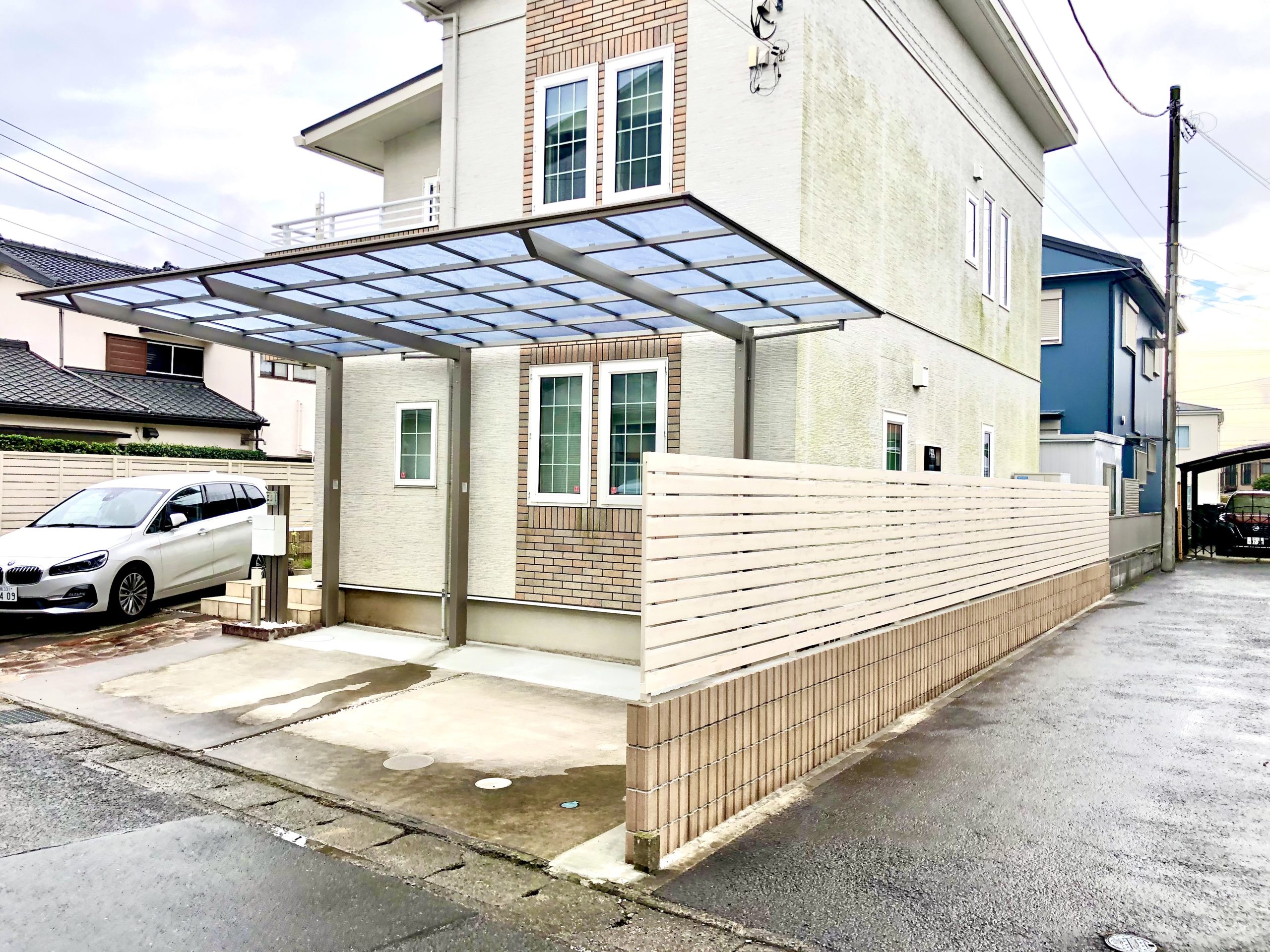 平塚市　カーポート設置・フェンス設置工事
